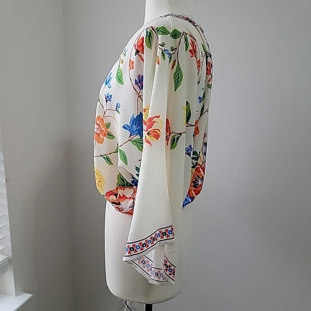 Flying Tomato Floral Embroidered Blouse - White and Multicolor - Picture 3 of 8